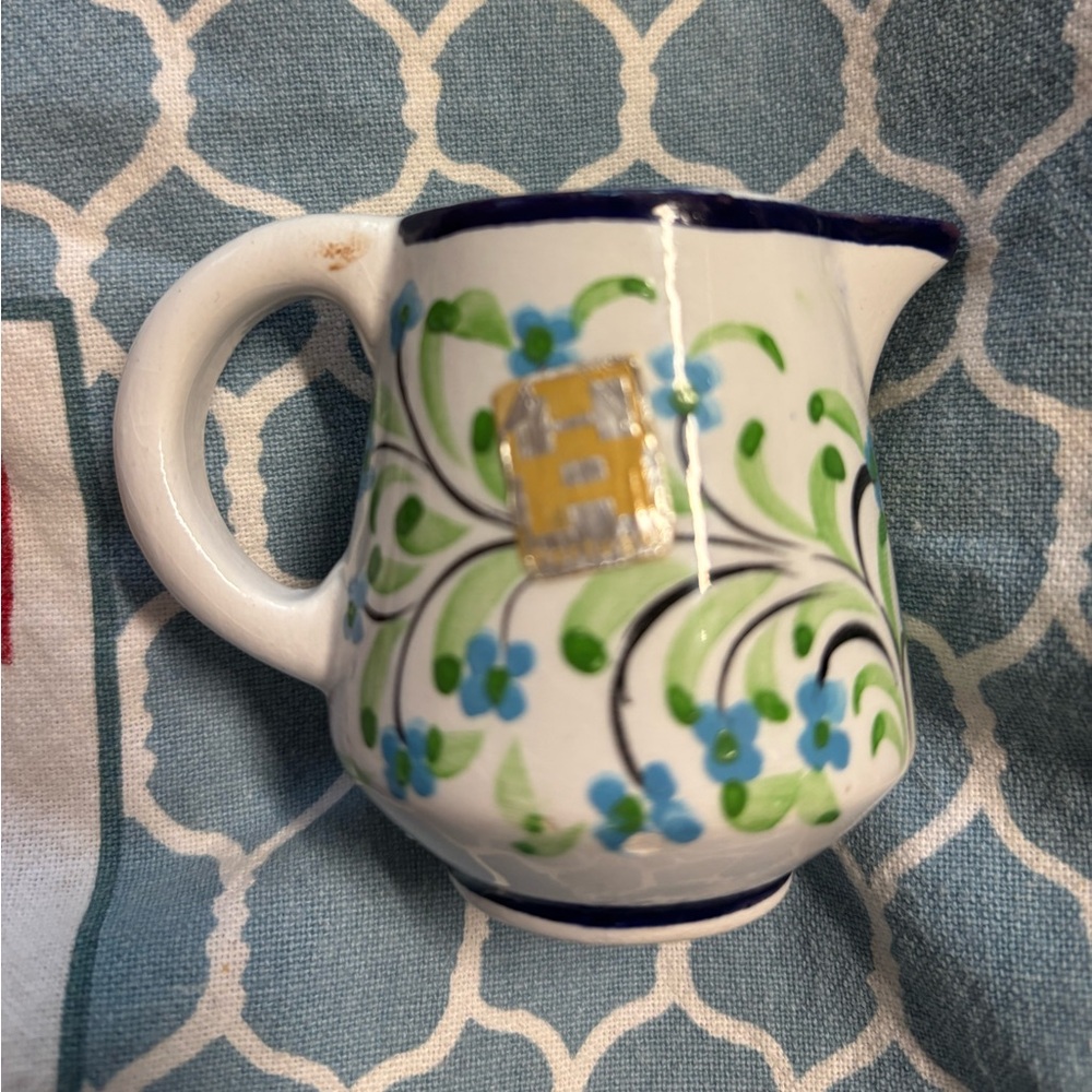 Portugal Branded Ceramic Floral Pitcher